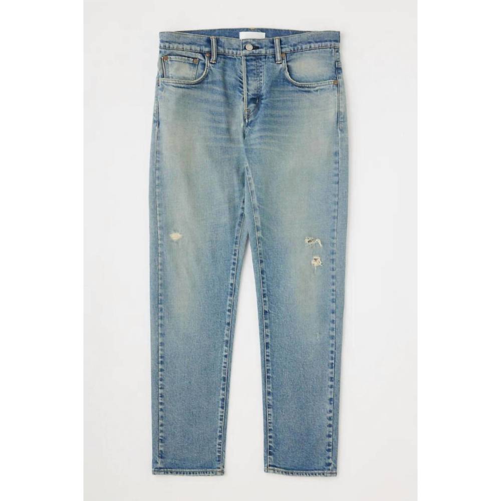 NEW MOUSSY men's donelson tapered jeans in light blue